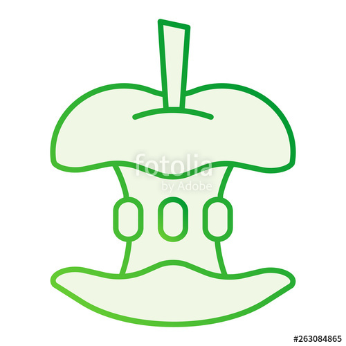 500x500 bitten apple flat icon apple core grey icons in trendy flat style