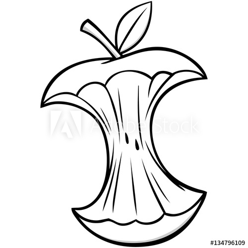 Apple Core Drawing Free download on ClipArtMag