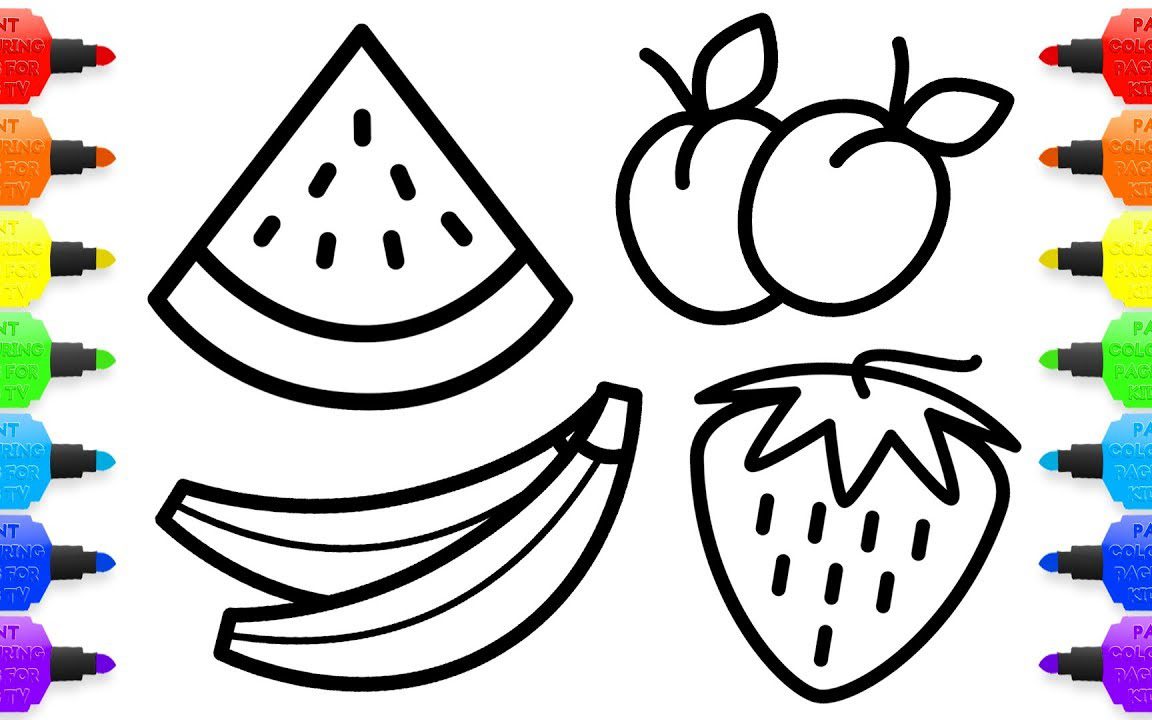 1152x720 Free Printable Coloring Pages Fruit Bowl Fordults Fruits