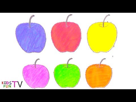 480x360 Learn Colors And How To Draw Apple Fruits Coloring Pages