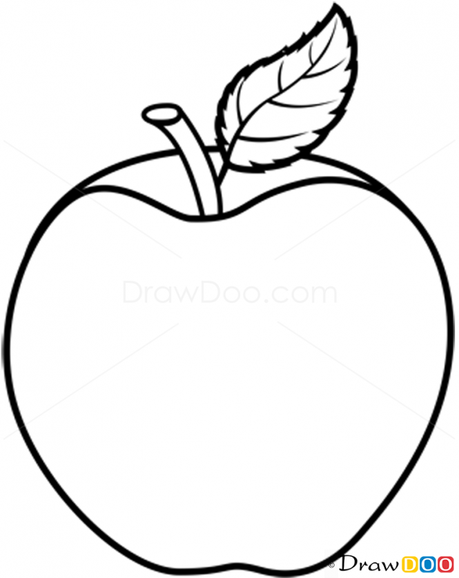 easy apple sketch