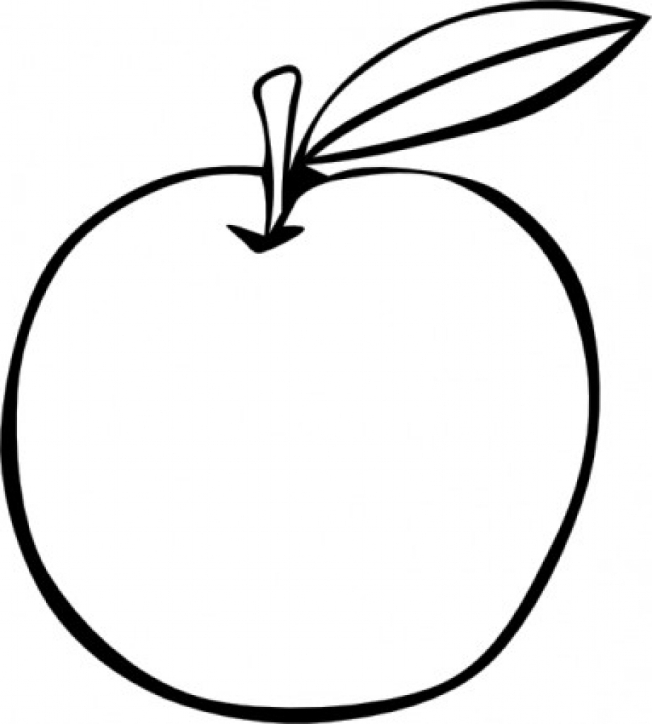 922x1024 Apple Outline Drawing Apple Line Drawing Clipart Best, A For Apple