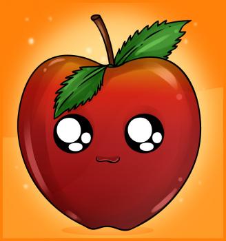 328x350 How To Draw How To Draw An Apple Chibi