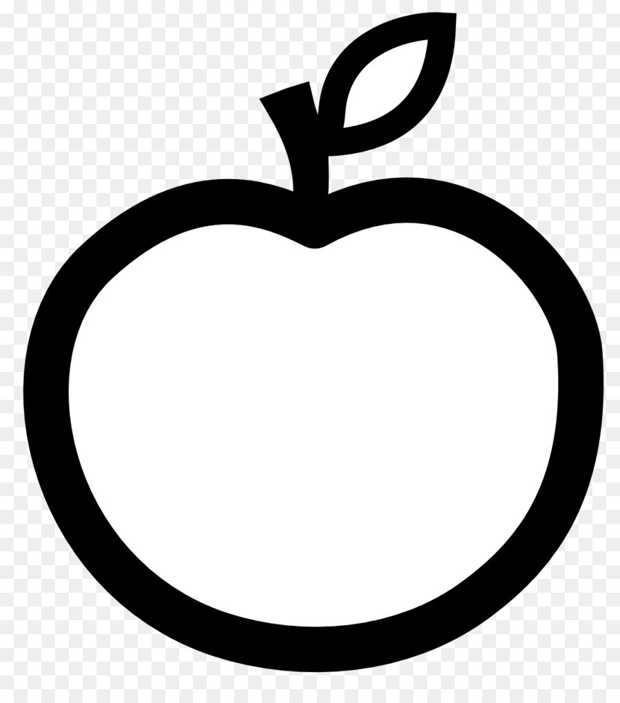 900x1020 Black And White Apple Clip Art