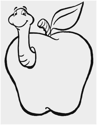 312x400 A Is For Apple Coloring