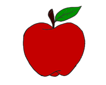 370x297 Huge Collection Of 'easy Apple Drawing' Download More Than