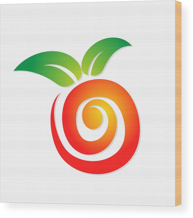 656x740 Sweet Abstract Red Apple Logo With Green Leaf For Your Design