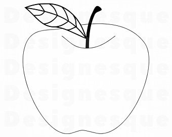 340x270 Apple Outline Etsy