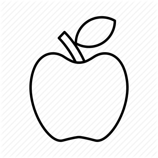 512x512 Collection Of Free Apple Drawing Outline Download On Ui Ex