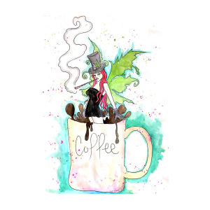 300x300 Top Hat Weed Fairy Drawing