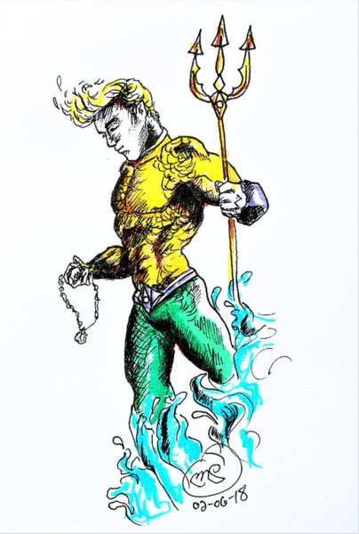 404x600 Aquaman Drawings Fine Art America