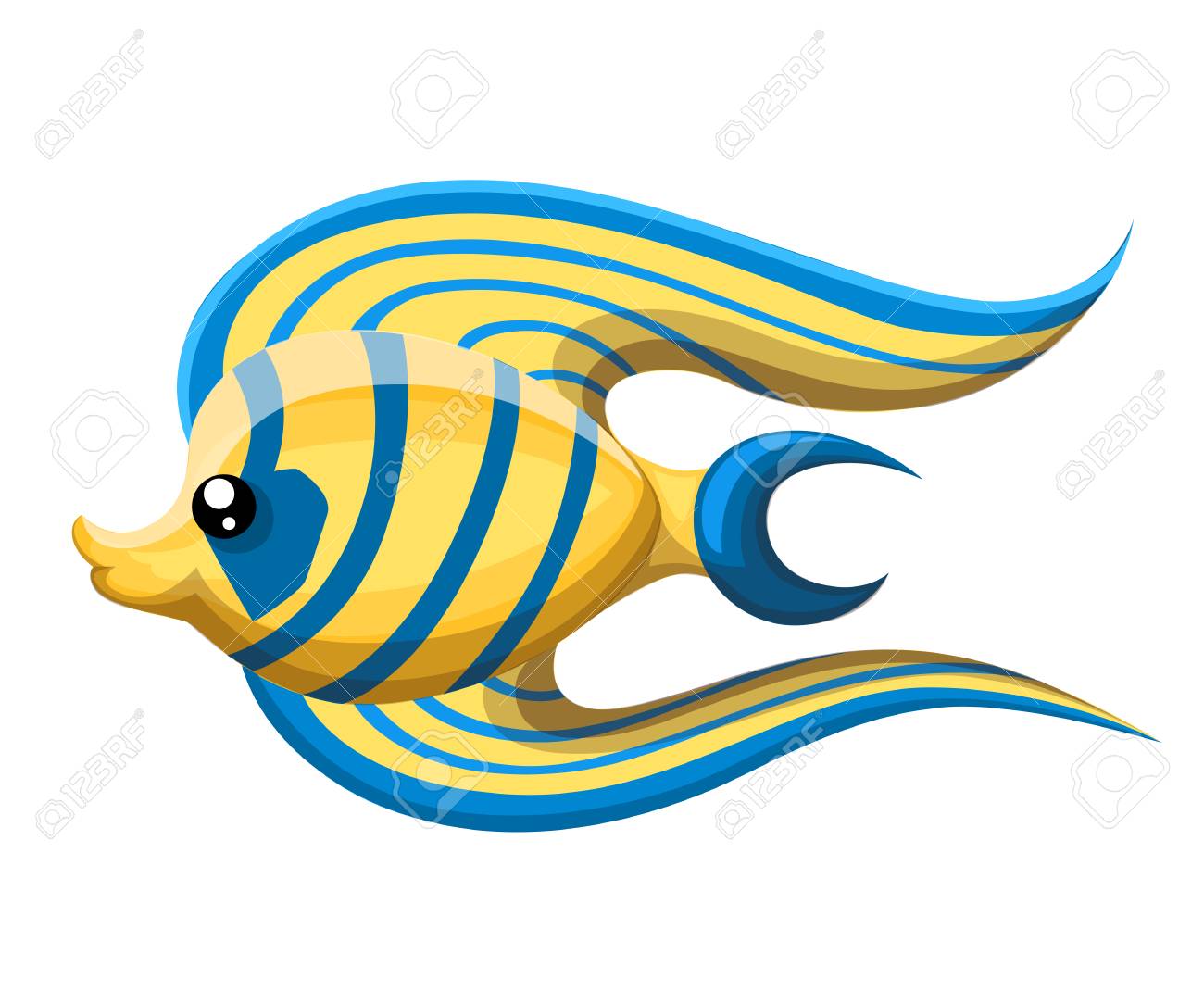 1300x1083 New Cartoon Images Of Fishes Isolated River Fish Freshwater