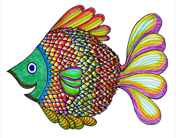 600x473 Aquarium Fish Drawings