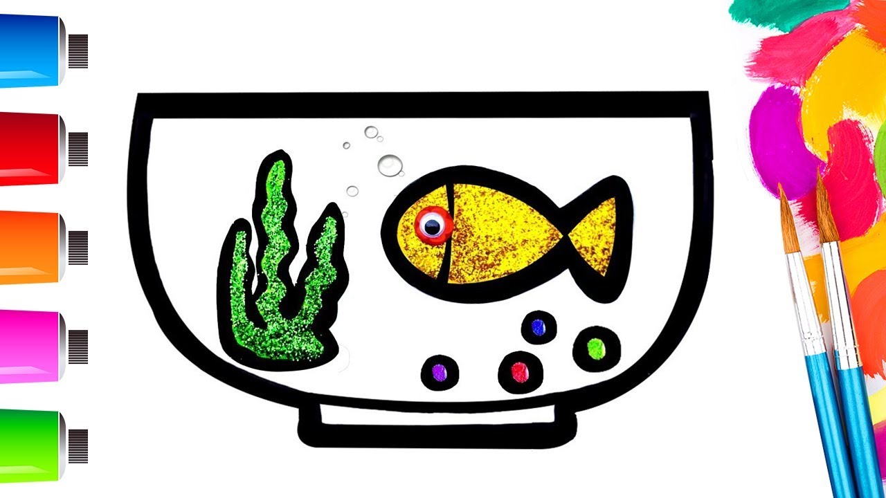 1280x720 Learn Colors Fish And Aquarium Diy How To Drawing Coloring