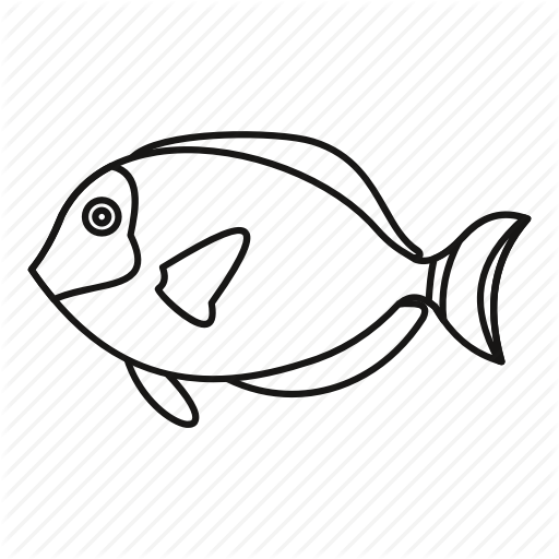 512x512 Aquarium, Fish, Line, Marine, Outline, Saltwater, Tropical Icon