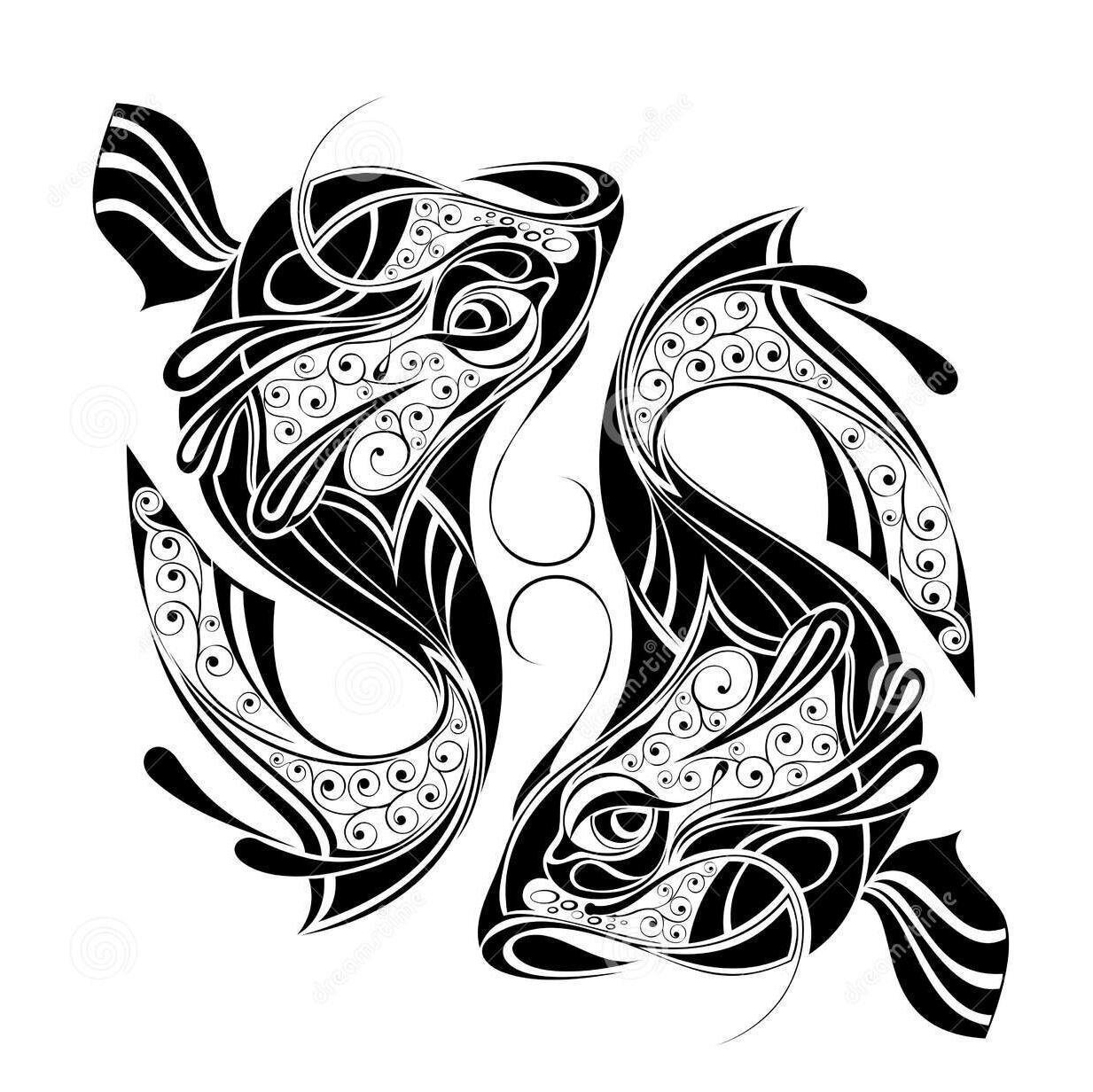 1233x1232 Aquarius Drawing Pisces For Free Download