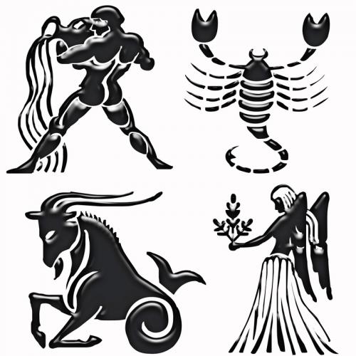 500x500 aquarius, scorpio, virgo and capricorn tattoo design