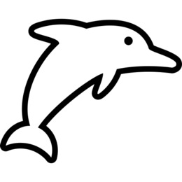 260x260 Drawing, Cartoon, Dolphin, Transparent Png Image Clipart Free