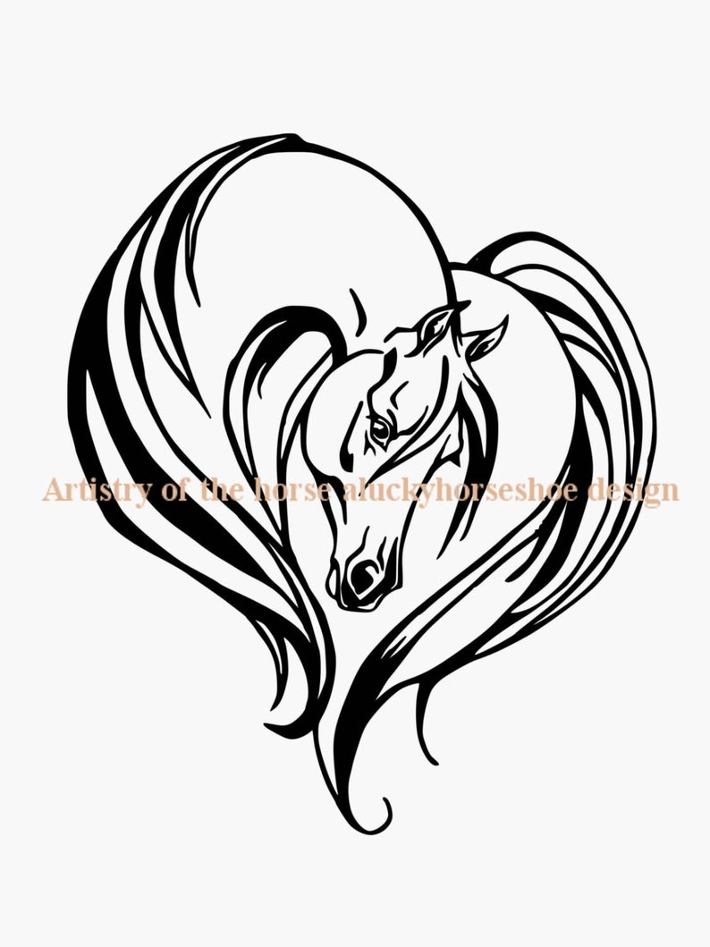 794x1059 horse heart auto decal arabian decal auto decal truck etsy