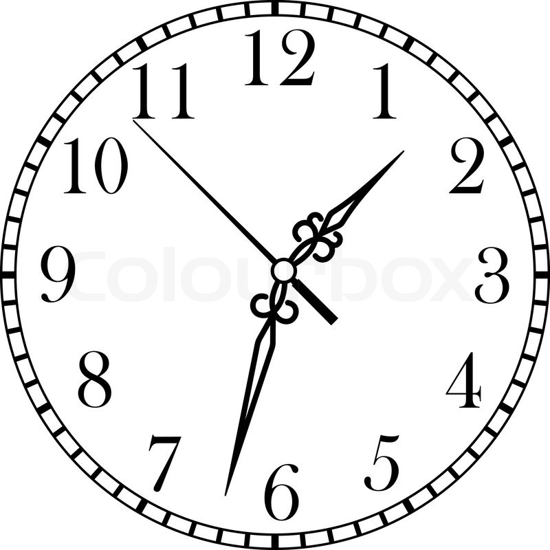 800x800 dainty line drawing of a round dial stock vector colourbox