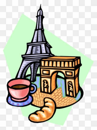320x431 Vector Illustration Of Eiffel Tower And Arc De Triomphe