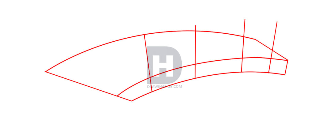 1080x454 How To Draw A Bridge, Step