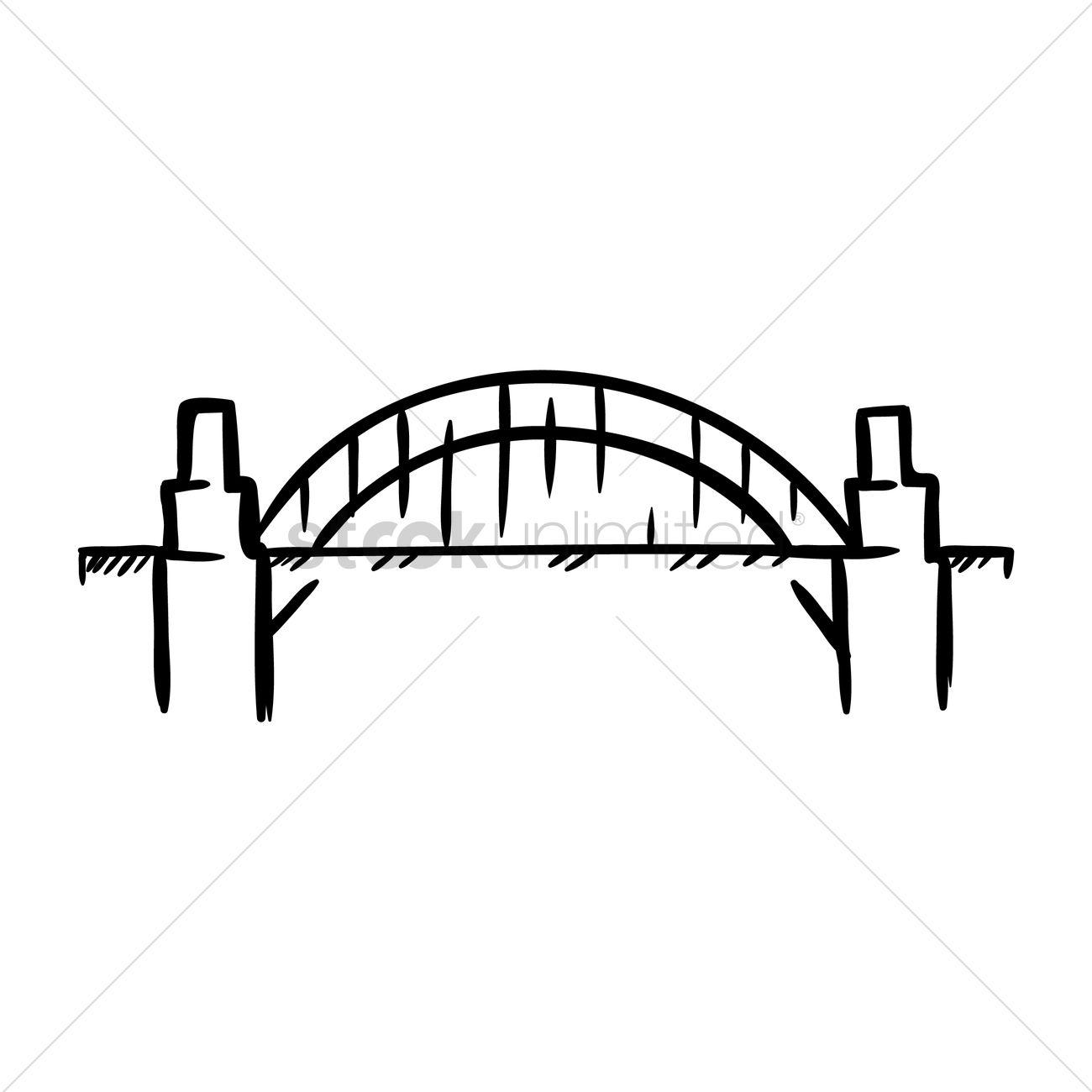 1300x1300 Sydney Harbour Bridge Vector Image