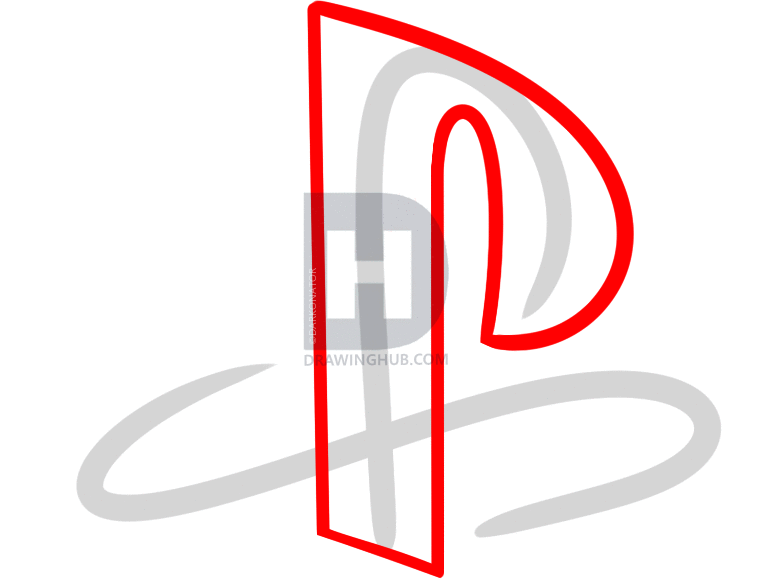 761x579 How To Draw The Playstation Logo, Step