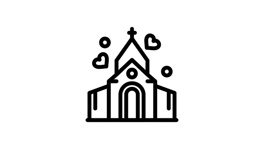 852x480 Wedding Arch Drawing Stock Video Footage