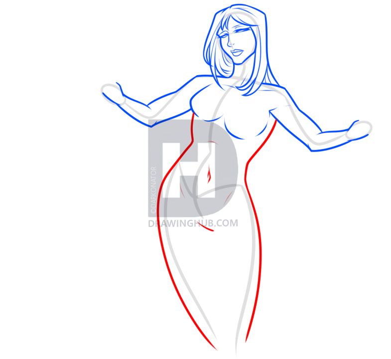 785x720 Drawing An Archangel, Step