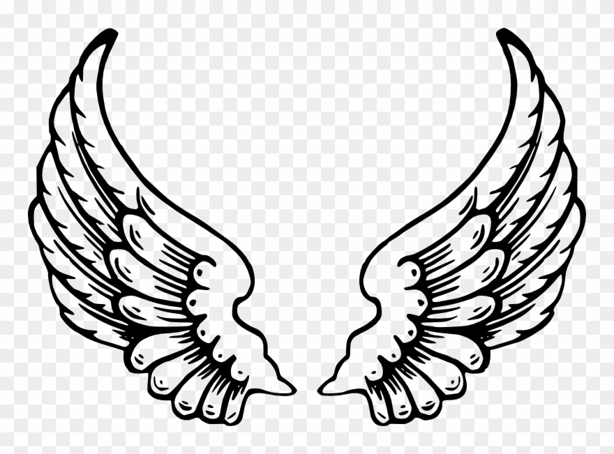 880x651 Graphic Black And White Library Angels Drawing Outline