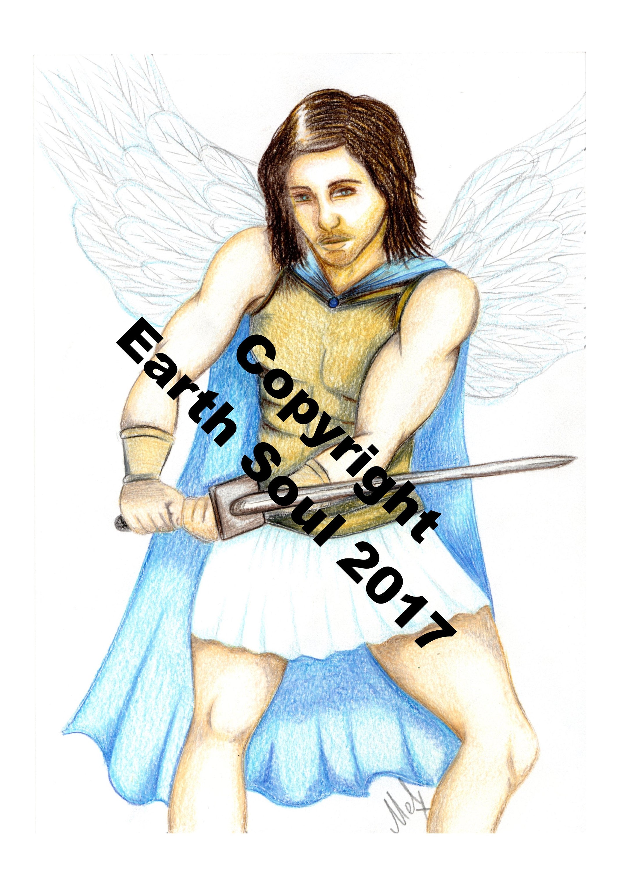 2121x3000 Archangel Michael Meditation Card Digital Download Etsy