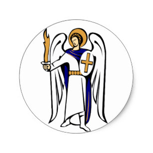 307x307 St Michael Archangel Stickers Labels Zazzle Uk