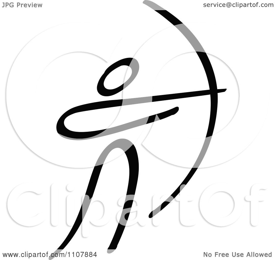 1080x1024 Clipart Black And White Stick Drawing Of An Archer