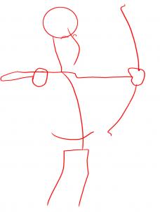 228x302 Draw An Archer, Step