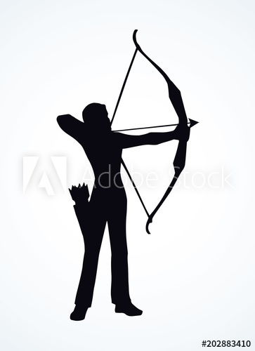 363x500 Archer Vector Drawing
