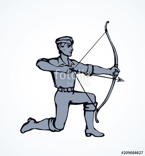 465x500 Archer Vector Drawing Stock Image And Royalty Free Vector