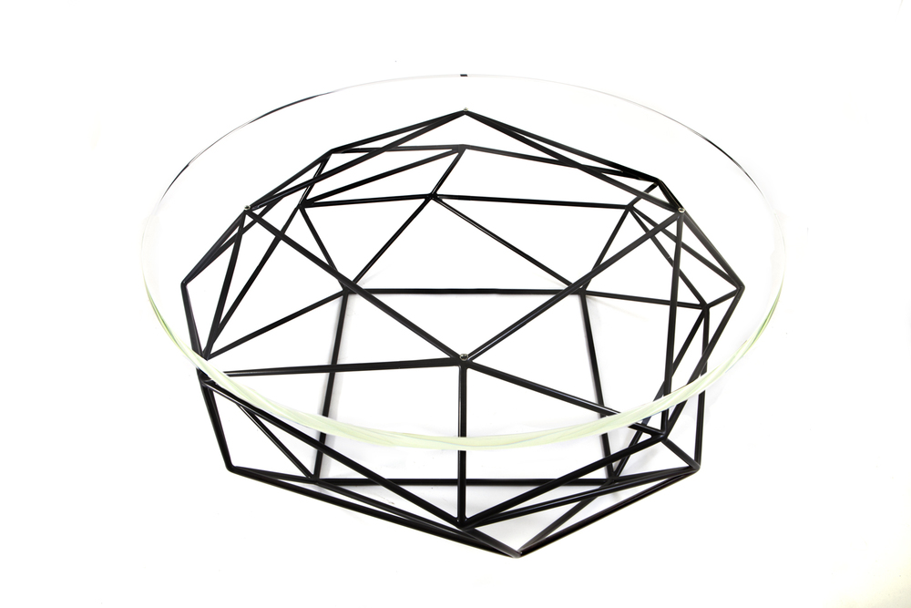 1000x667 Archimedes Steel Glass Top Coffee Table M Shively