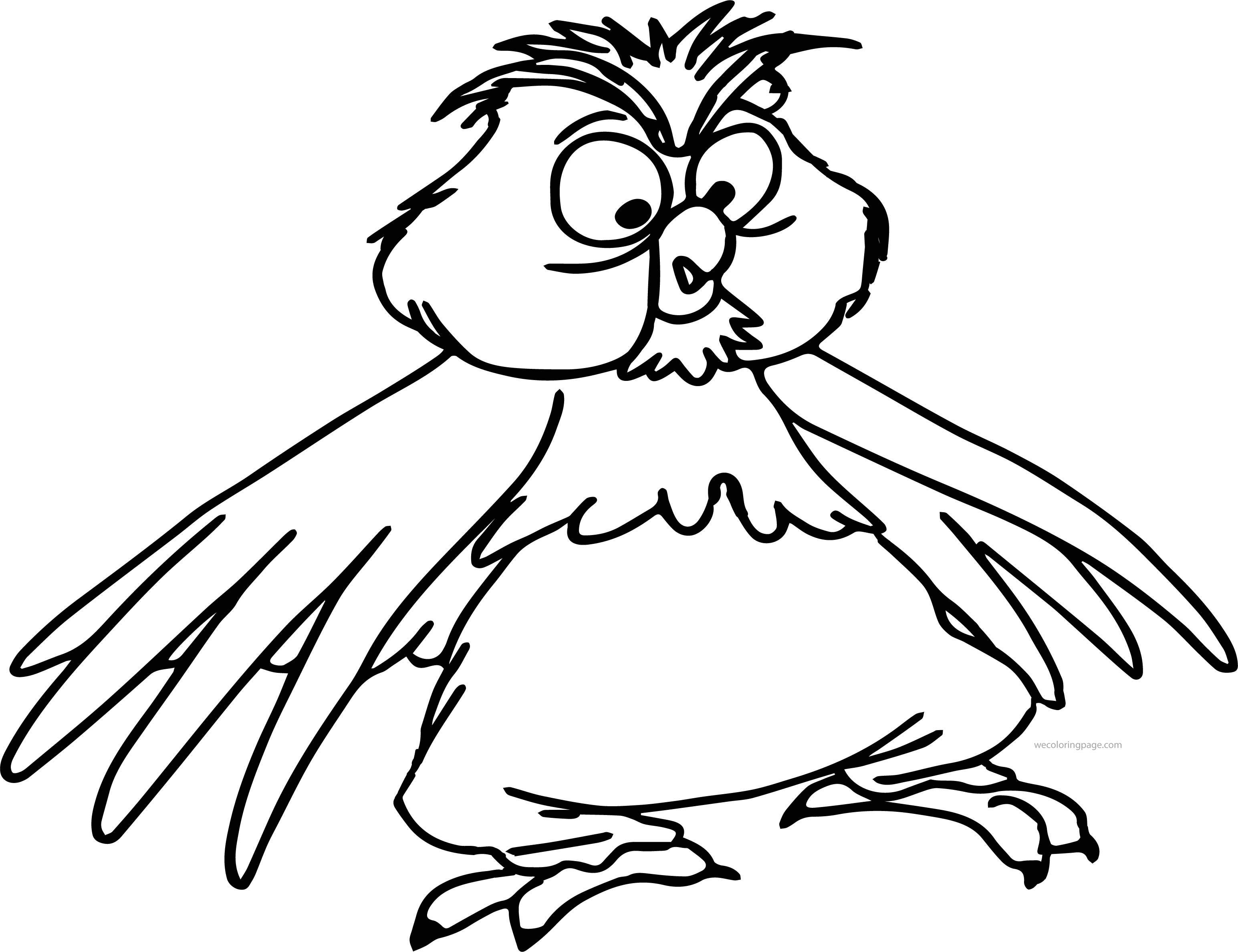 3090x2377 The Sword In The Stone Archimedes Owl Cartoon Coloring Pages