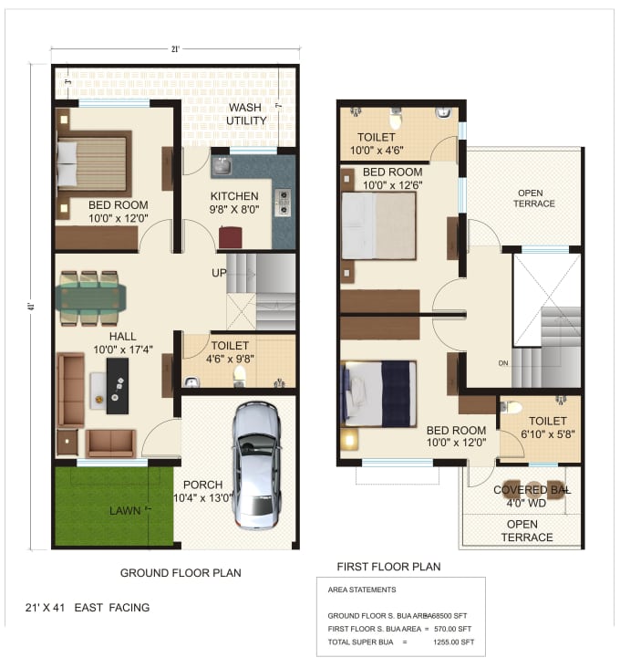 680x732 Draw Architectural Drawings In Autocad, Color Floor Plan