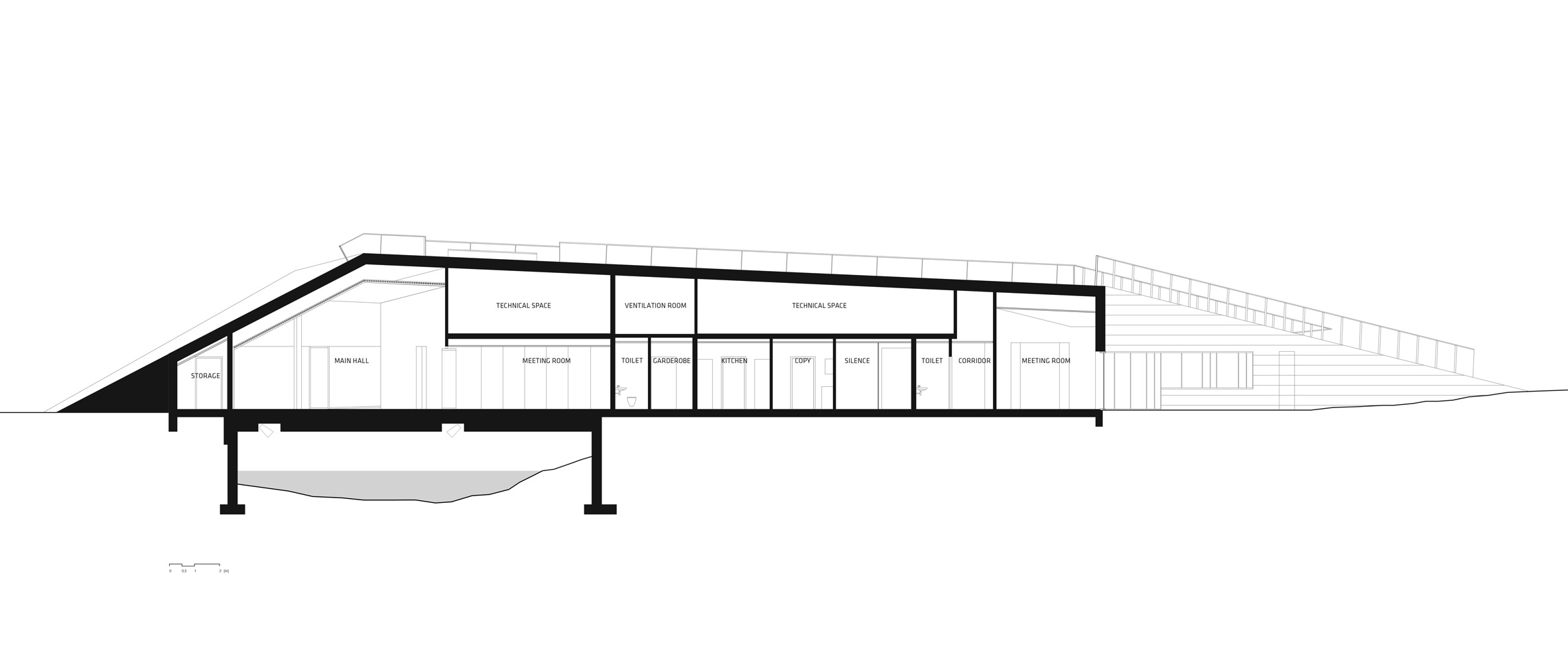 2364x978 henning larsen builds town hall that bridges a river on the faroe