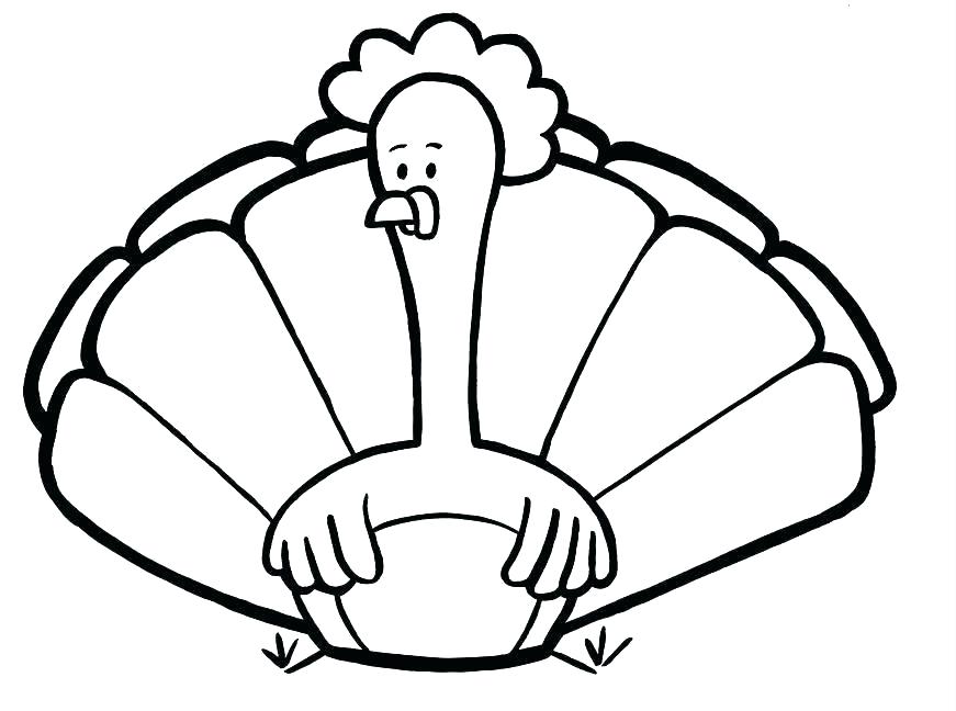 871x648 Turkey Drawing For Kids
