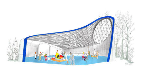 550x277 peter cook shares his hand drawings of the newly opened drawing