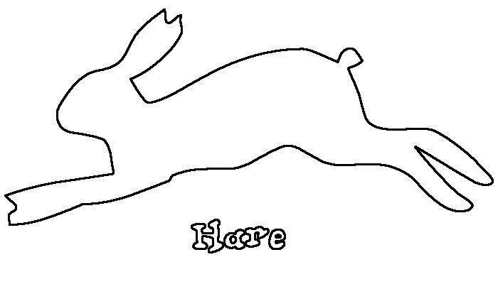 700x400 Cartoon Arctic Hare Coloring Page