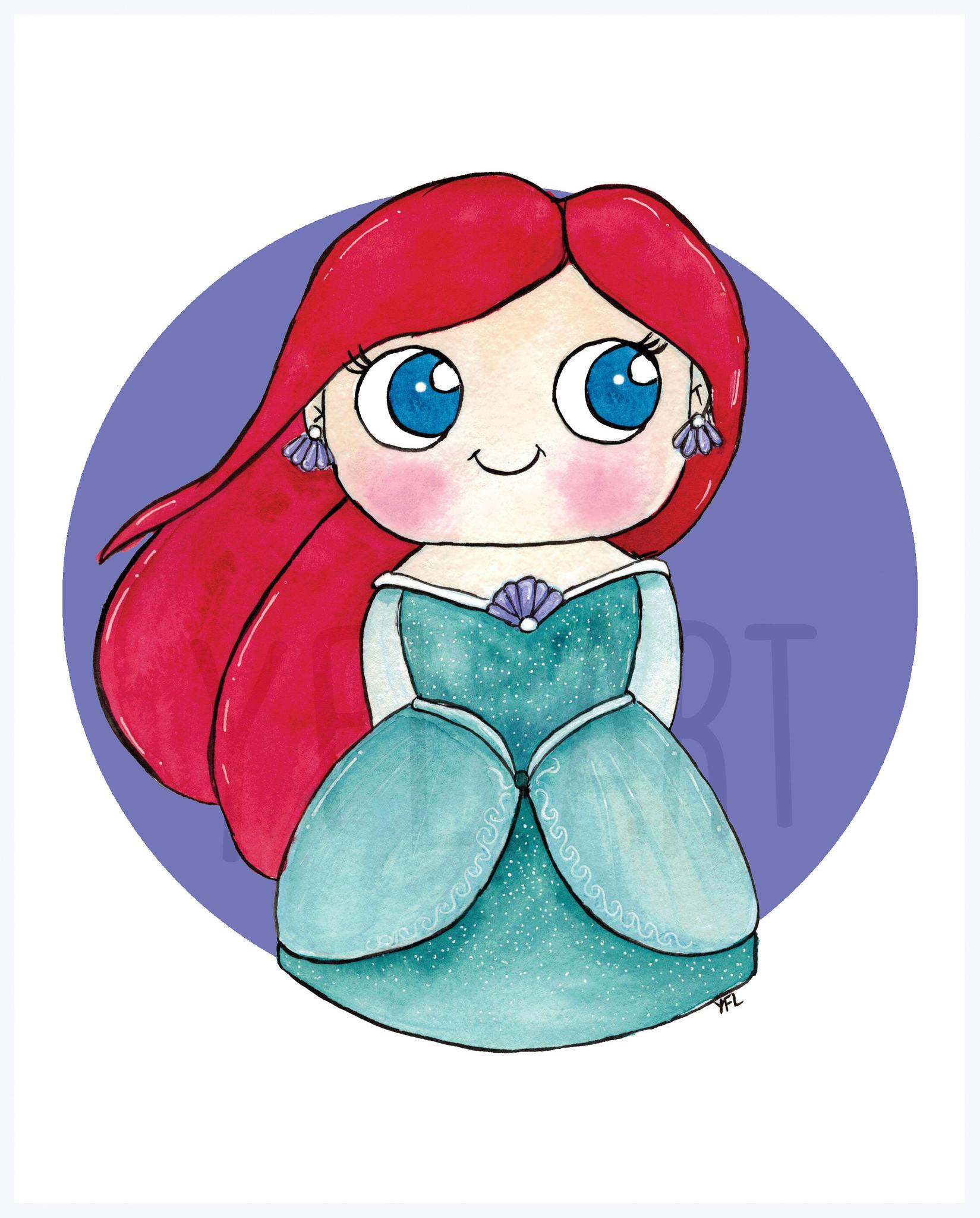1649x2048 Little Mermaid Ariel Print