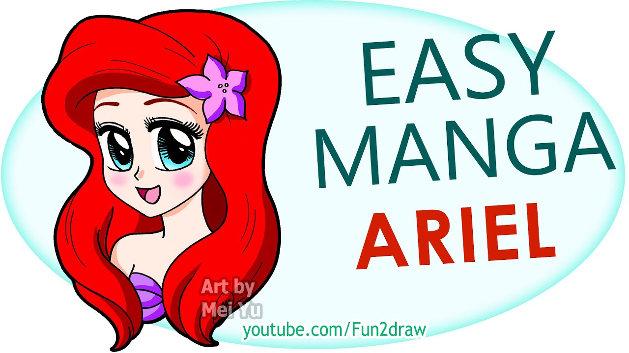 1280x720 How To Draw A Manga Ariel Easy Step