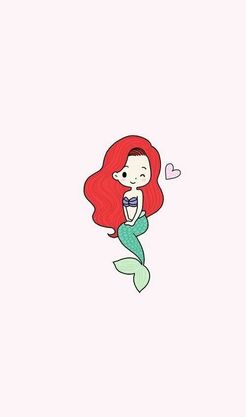 500x849 Cute Little Mermaid Drawing On We Heart It