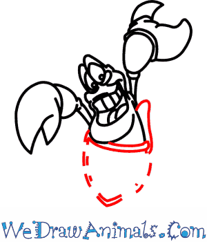 300x350 How To Draw Sebastian From The Little Mermaid