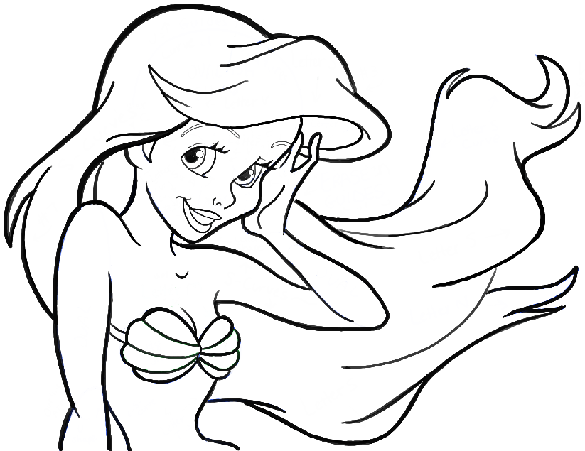823x635 Ariel The Little Mermaid Realistic Drawing Drawing Skill