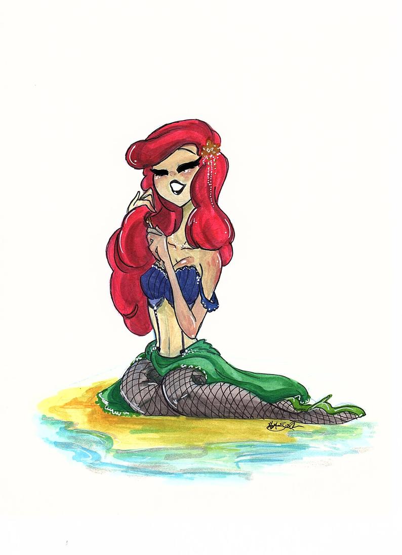 794x1095 Original Ariel Pin Up The Little Mermaid Etsy